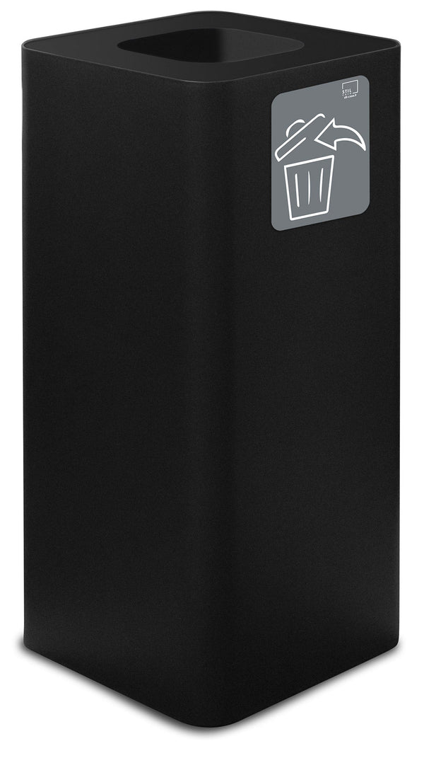 Pattumiera Per Raccolta Rifiuti 38x38xh80 cm In Acciaio Verniciato con Pittogramma Magnetico Nero online