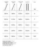 Scala Appoggio in Legno 10 Gradini H250 cm Laccato Bianco