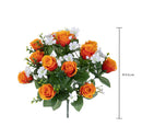 Set 3 Bouquet Artificiali con 13 Rose Gypsophila 33 cm 