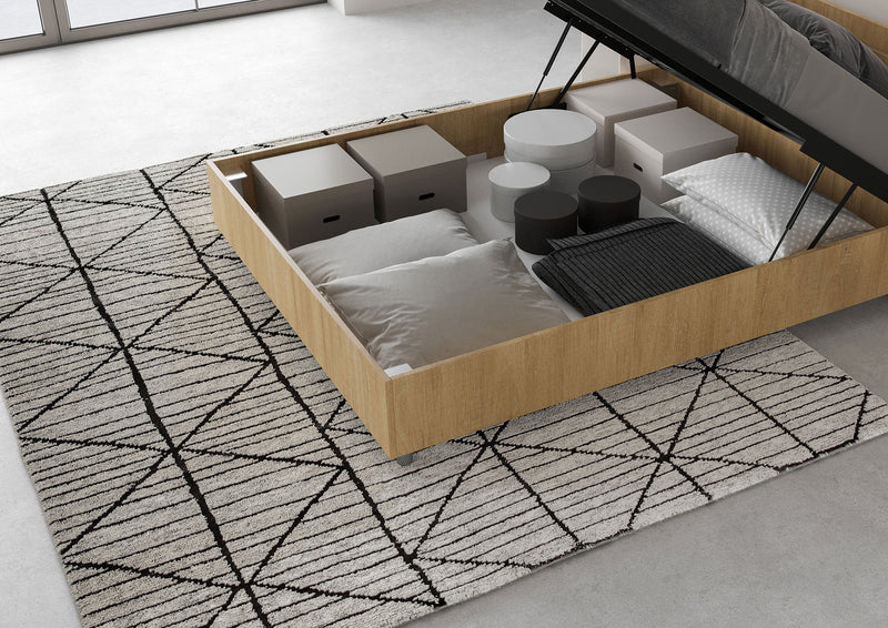 Letto Matrimoniale Francese Ankel Testata Doghe Dritta  Quercia Varie Misure