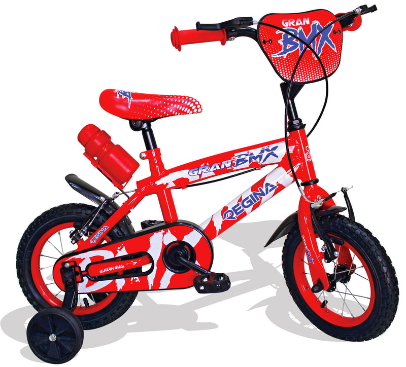 Bicicletta per Bambino 12" 2 Freni Kidfun Regina BMX Rossa