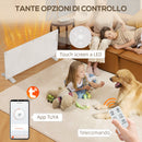 Riscaldatore a Convezione 2000W da Pavimento o a Parete con Telecomando e Timer Bianco 