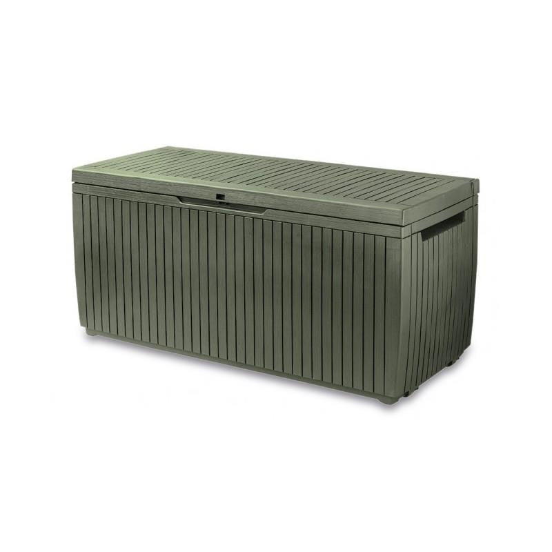 Baule da Esterno Keter Springwood 123x53,5x57 cm in Resina Verde