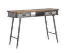 Console Illinois 111x40x76 cm in Ferro e Legno di Abete Grigio e Grigio e Naturale