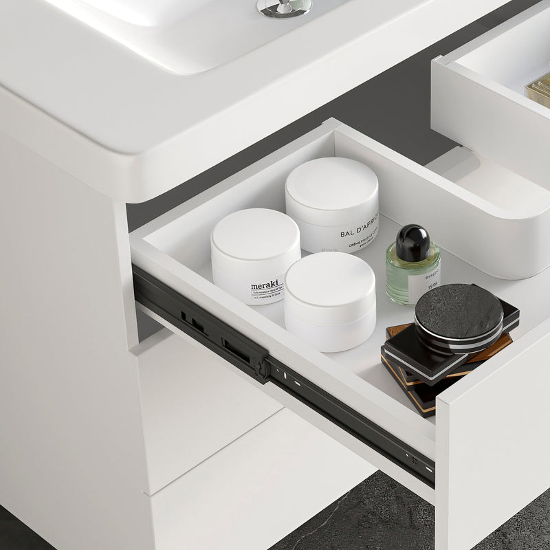 Set 10 Guide Cassetto con Chiusura Soft 45x450 mm in Acciaio Emuca Nero