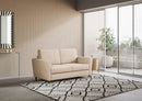 Divano 2 Posti 172x85x85 cm Yasel in Tessuto Beige