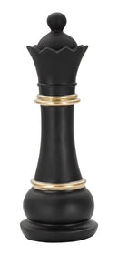 Regina Nera e Oro Ø 9x25,5 cm in Poliresina