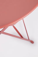 Set 3 Pezzi Bistrot da Giardino con Tavolo e 2 Sedie in Acciaio Verniciato Austin Terracotta  