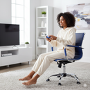 Sedia Poltrona Direzionale da Ufficio in Similpelle Tosini Dallas Blu