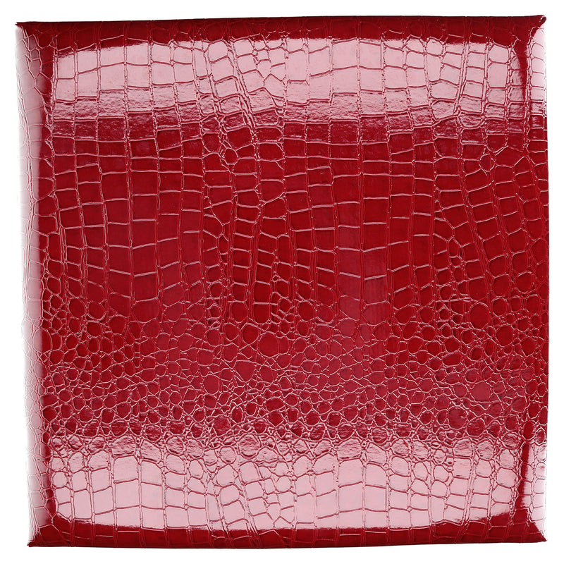 Puff in Similpelle rosso quadro cm 38x38xh39