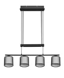 Lampada a Sospensione da Interno Attacco E14 in Metallo Nero Opaco