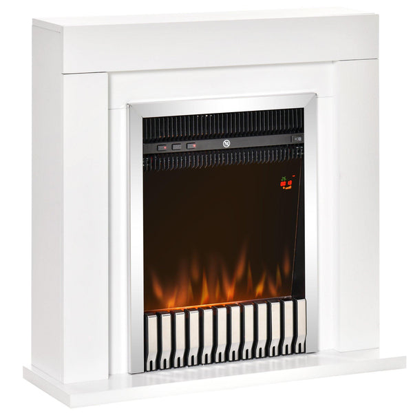Elektrischer Bodenkamin 79x26x77,5 cm Flammeneffekt 2000W Weiß acquista