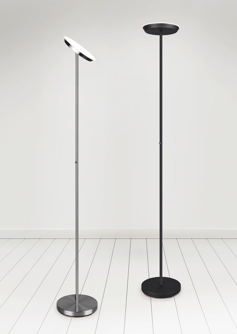 Piantana da Interno a LED in Metallo Nero Opaco