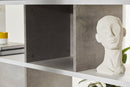 Libreria Modulare 6 Ripiani 150x215x38 cm Ossido Bianco/Cemento
