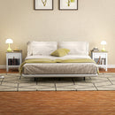 Set 2 Comodini con Cassetto e Ripiano Aperto 45x40x55 cm in Legno Bianco e Rovere   