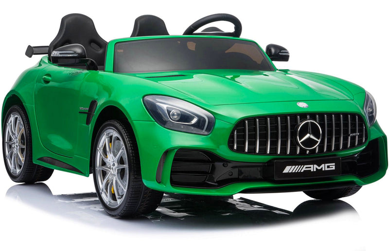 Macchina Elettrica per Bambini 2 Posti 24V con Licenza Mercedes GTR AMG Verde