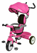 Triciclo a Spinta Seggiolino Reversibile per Bambini Miller Colibrino Rosa