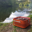 Barbecue Portatile a Carbone Carbonella 42,5x34,7x 23 cm in Metallo Cube Khaki