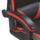 Sedia da Gaming 61x56x123 cm in Similpelle Nera e Rossa