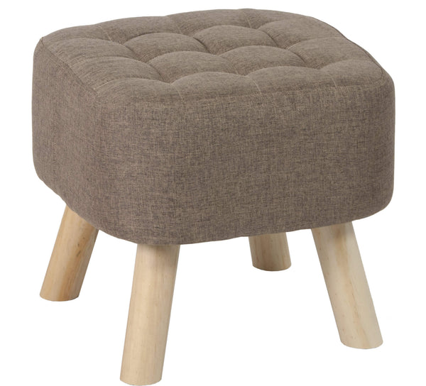 Hocker aus Stoff und Massivholz 40x40x40H cm Fumer Ruben Brown acquista