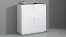 Credenza 2 Ante 120x44x126 cm Pongo 2A Bianco Lucido  