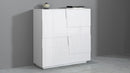 Credenza 2 Ante 120x44x126 cm Pongo 2A Bianco Lucido  