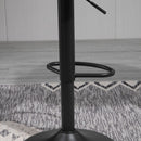 Set 2 Sgabelli Imbottite da Bar 44x50,5x90-110 cm in Similpelle Grigio