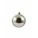 Set 16 Palle di Natale Ø8 cm in Plastica con Borsa Argento