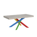 Tavolo Allungabile 200/460x90 cm Volantis Cashmere Gambe Multicolore 4/B      