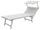Garten-Sonnenliege 185 x 61 x 39,5 cm, weißes Aluminium und weißer Textilene-Rahmen