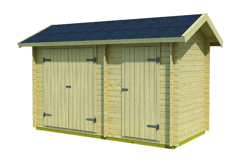 Casetta Box da Giardino Porta Utensili 378x193 cm in Legno Natalia