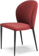 Set 2 sedie Imbottite 45x58x86,5 cm In Tessuto Tiffany  Ghibili Lux Rossa