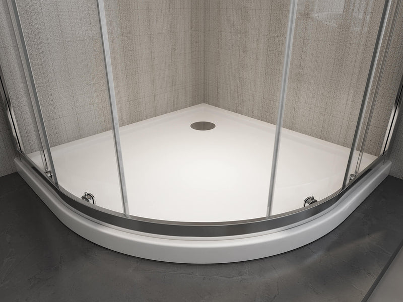 Box Doccia Semicircolare 2 Ante Scorrevoli in Cristallo 6mm Trasparente H190 Sailor Varie Misure