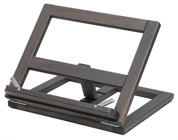 sconto Klappbares Rednerpult 27 x 33 x 21 cm aus dunkelgrauem Holz