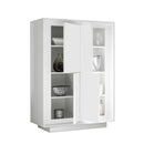 Credenza 4 Ante 106x50x146 cm in Legno TFT Frame Bianco Opaco