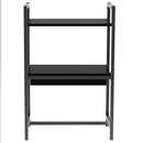 Scaffale da Scrivania Multiuso 3 Ripiani 53x35x80 cm per Stampante Ufficio in MDF Nero