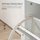 Mobile Scarpiera Slim Salvaspazio 2 Cassetti a Ribalta 12 Paia di Scarpe 79x23x90,5 cm Bianco 