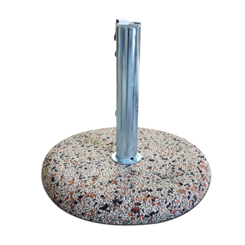 Base per Ombrellone da Giardino Ø44 in Cemento e Ghiaino 25Kg Multicolor