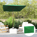 Telo di Ricambio per Ombrellone Rettangolare 3x2 m a 6 Stecche Poliestere Anti UV 50+ Verde   