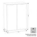 Mobiletto 2 Ante Rovere 75x38x85 h cm in Truciolare bilaminato Grigio