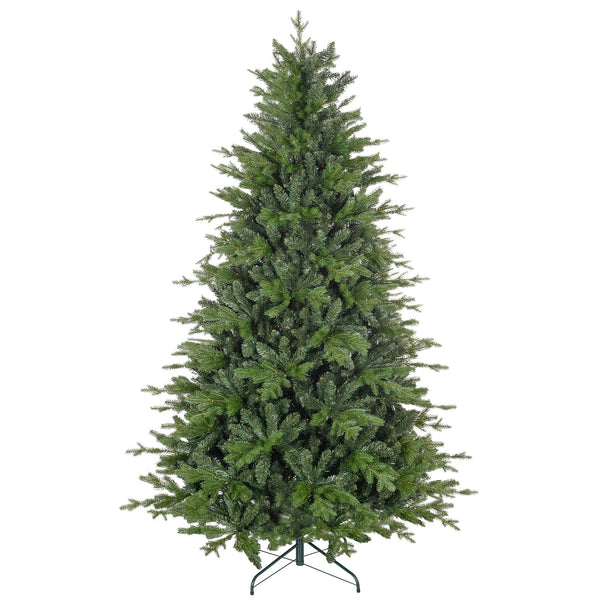 sconto Albero di Natale 210 cm 2445 Rami Design a Carniera con Base in Metallo Verde