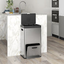 Pattumiera a Pedale 3 Sezioni da 56L 45,7x35,8x76 cm Argento  