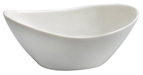 sconto Kaleidos Aluxina Weiße allluminische Salatschüssel aus Porzellan 23x17,5x9 cm