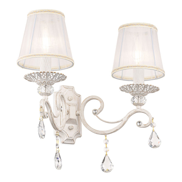 prezzo Elegante Wandlampe in White Grace Metal mit Gold
