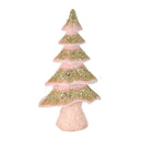 Mini Albero di Natale in Tessuto rosa cm 23x11xh42