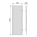 Specchio Estraibile per Armadio 34x100 cm Emuca Grigio Metallizzato