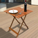 Tavolo pieghevole da Pic Nic Giardino 80x60 cm in legno color Noce