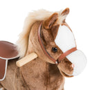 Cavallo a Dondolo per Bambini in Legno Giocattolo Cavalcabile 