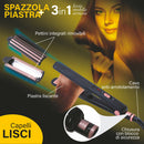 Spazzola Piastra e Arricciacapelli 3 in 1 25W Kooper Nero e Oro