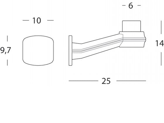 Braccio Adattatore per Sfere Diametro 20/25/30Mm Nero Sovil